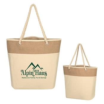 Burlap-styled Tote Bag