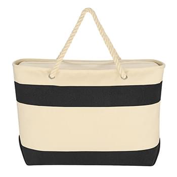Large Cruising Tote Bag With Rope Handles - Embroidered