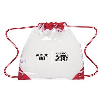 America250 Touchdown Clear EVA Drawstring Backpack