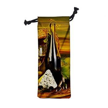 6" W X 15.5" H Wine Drawstring Bag