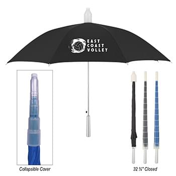 32" Collapsible Polyester Umbrella