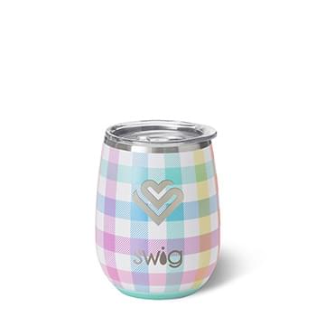 14 Oz. Swig Life Pretty In Plaid Stemless Wine Cup