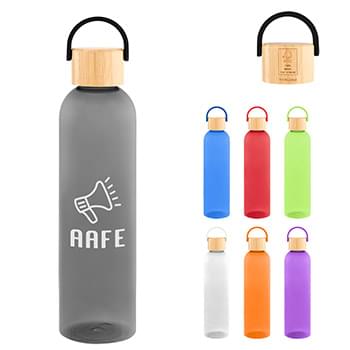 32 Oz. Jeffrey rPET Bottle With Bamboo Lid And Easy Carry Handle