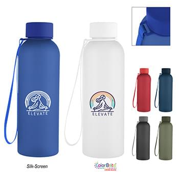 20 Oz. Morgan rPET Rubberized Bottle With Carry Strap