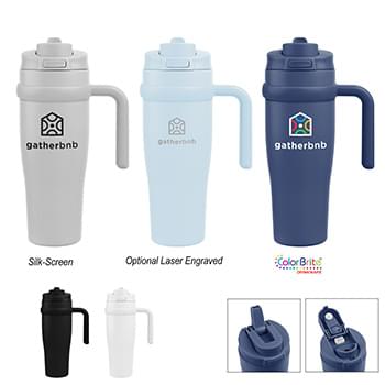 30 Oz. Apex Sip & Chug Recycled Stainless Steel Tumbler