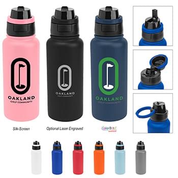 32 Oz. Pop Sip & Chug Recycled Stainless Steel Bottle
