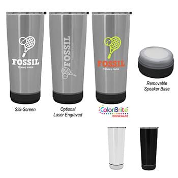18 Oz. Cadence Stainless Steel Tumbler With Speaker