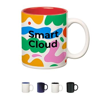 11 Oz. Full Color Hughes Stoneware Mug With C-Handle