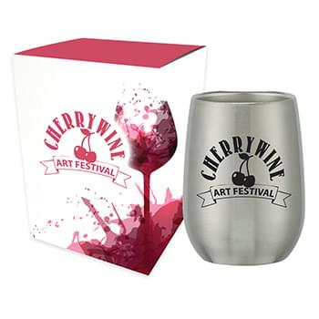 Stainless Steel Stemless Wine Glass With Custom Box