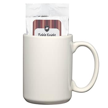 15 Oz. Customizable Stoneware Mug with Free Hot Cocoa Packets