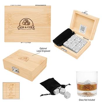 Whiskey Stone Ice Cubes In FSCÂ® Bamboo Box
