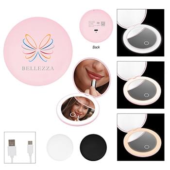 LED Mirror With Dual Magnification