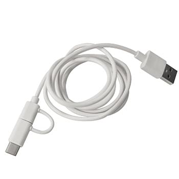 3-In-1 3 Ft. Charging Cable With Antimicrobial Additive