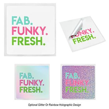 Square Rounded Corner Sticker 2"