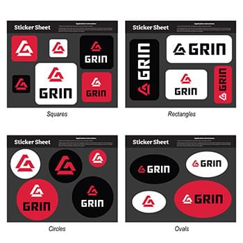 Sticker Sheet 5.5" x 7" Stock Shapes
