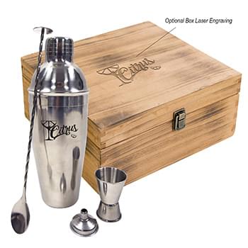 25 Oz. Stainless Steel Cocktail Gift Set