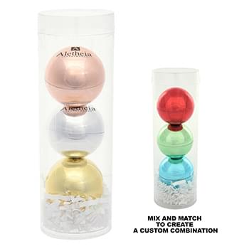 3-Piece Metallic Lip Moisturizer Ball Tube Gift Set