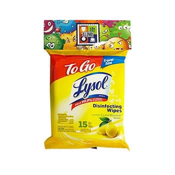 15 CT. LYSOL&reg; ON THE GO DISINFECTING WIPES