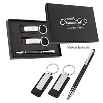 Baldwin Stylus Pen And Leatherette Key Tag Box Set