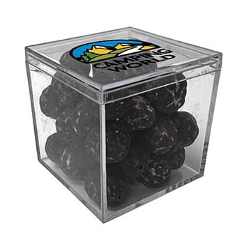Cube Shaped Acrylic Container With Cookies And Cream
