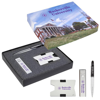 RFID Card Holder, Power Bank And Pen Gift Set