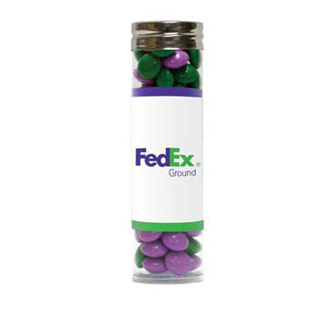 Gourmet Plastic Tube (Large) - Corporate Color Chocolates, Corporate Color Jelly Beans