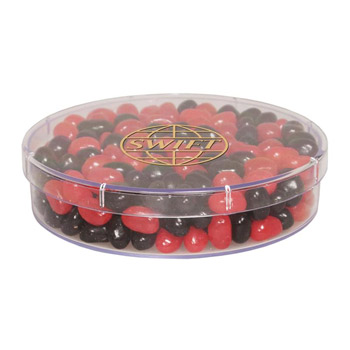 Large Round Show Piece -  Corporate Color Jelly Beans, Corporate Color Chocolates, Cashews