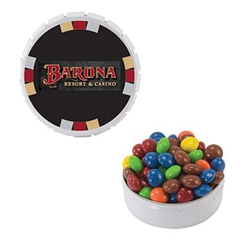 Snap Top Tin (Large) with Chocolate Littles, Colored Candy, Sugar-Free Peppermints
