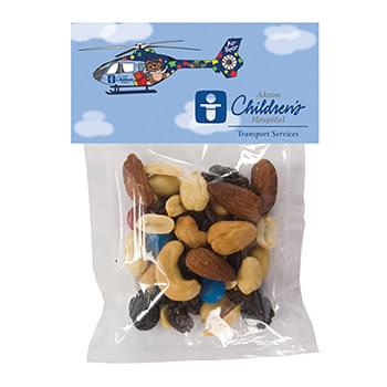 Candy Bag With Header Card (Large) - Trail Mix, Almonds, Fruit Mix, Swedish Fish, Chocolate Covered Raisins